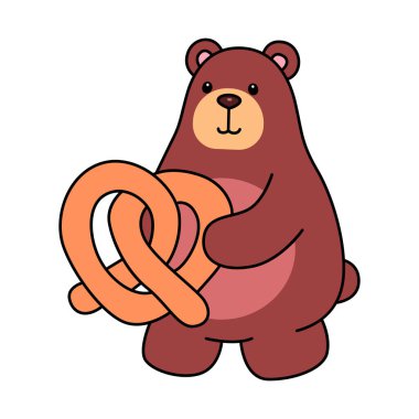 Sevimli ayı ikonu. Günlük aktivitelerde komik ayı..