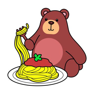 Sevimli ayı ikonu. Günlük aktivitelerde komik ayı..