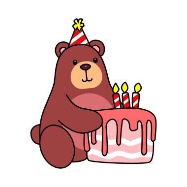 Sevimli ayı ikonu. Günlük aktivitelerde komik ayı..