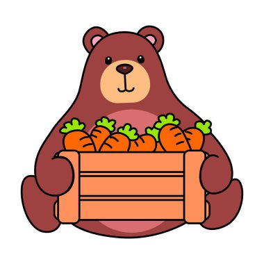 Sevimli ayı ikonu. Günlük aktivitelerde komik ayı..