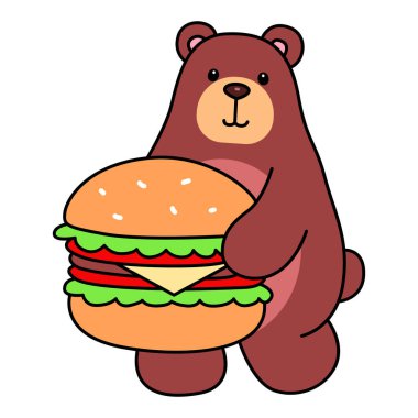 Sevimli ayı ikonu. Günlük aktivitelerde komik ayı..