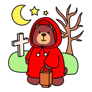 Sevimli ayı ikonu. Günlük aktivitelerde komik ayı..