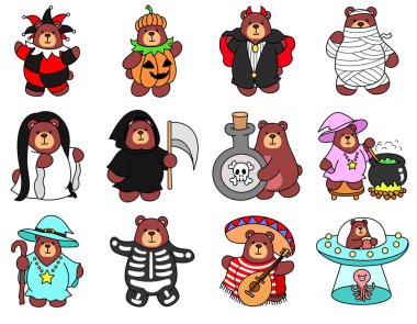 Sevimli ayı ikonu. Günlük aktivitelerde komik ayı..