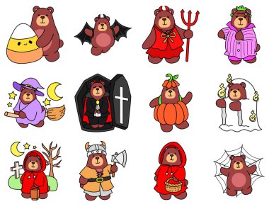 Sevimli ayı ikonu. Günlük aktivitelerde komik ayı..