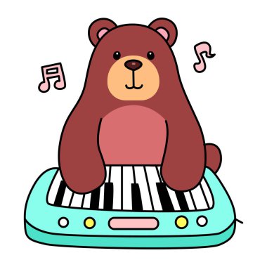 Sevimli ayı ikonu. Günlük aktivitelerde komik ayı..