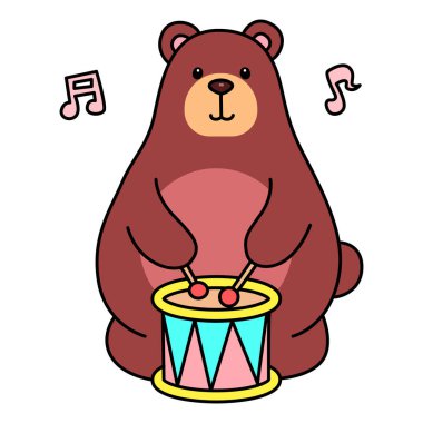 Sevimli ayı ikonu. Günlük aktivitelerde komik ayı..