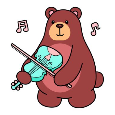 Sevimli ayı ikonu. Günlük aktivitelerde komik ayı..