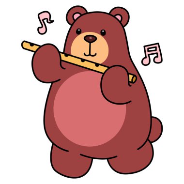 Sevimli ayı ikonu. Günlük aktivitelerde komik ayı..