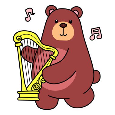 Sevimli ayı ikonu. Günlük aktivitelerde komik ayı..