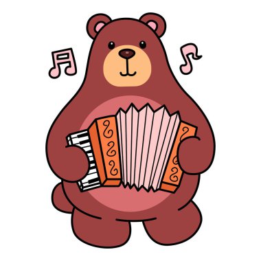 Sevimli ayı ikonu. Günlük aktivitelerde komik ayı..