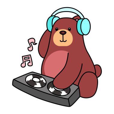 Sevimli ayı ikonu. Günlük aktivitelerde komik ayı..