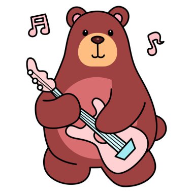 Sevimli ayı ikonu. Günlük aktivitelerde komik ayı..