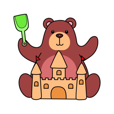 Sevimli ayı ikonu. Günlük aktivitelerde komik ayı..