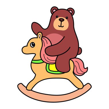 Sevimli ayı ikonu. Günlük aktivitelerde komik ayı..