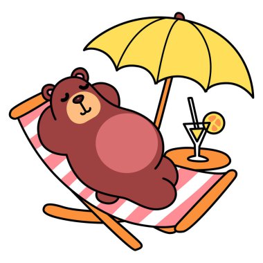 Sevimli ayı ikonu. Günlük aktivitelerde komik ayı..