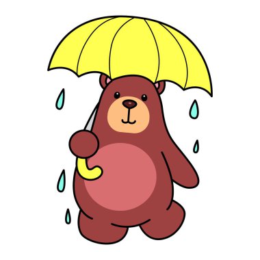 Sevimli ayı ikonu. Günlük aktivitelerde komik ayı..