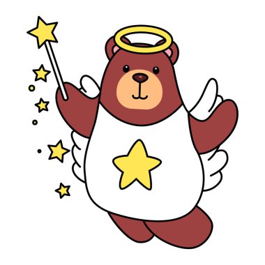 Sevimli ayı ikonu. Günlük aktivitelerde komik ayı..