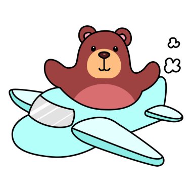 Sevimli ayı ikonu. Günlük aktivitelerde komik ayı..