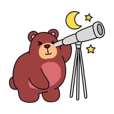 Sevimli ayı ikonu. Günlük aktivitelerde komik ayı..