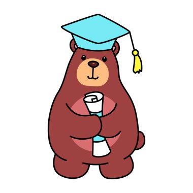 Sevimli ayı ikonu. Günlük aktivitelerde komik ayı..