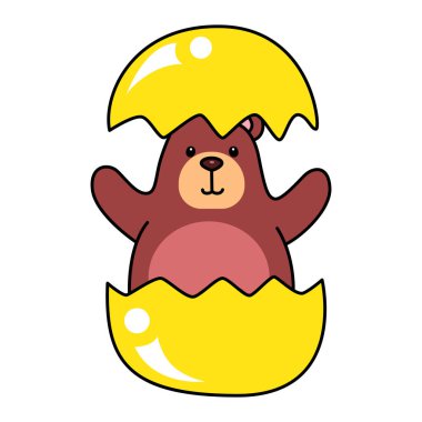 Sevimli ayı ikonu. Günlük aktivitelerde komik ayı..