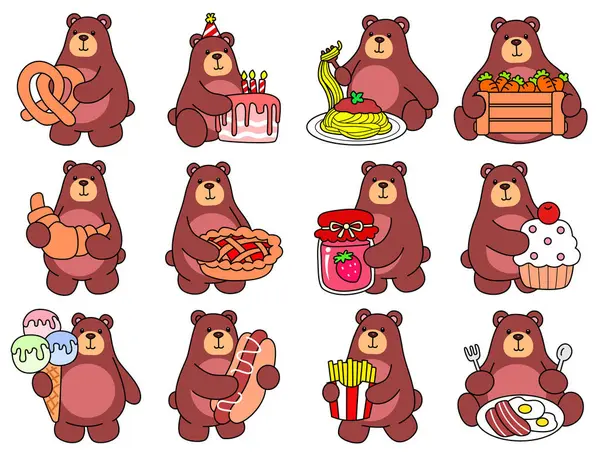 Sevimli ayı ikonu. Günlük aktivitelerde komik ayı..