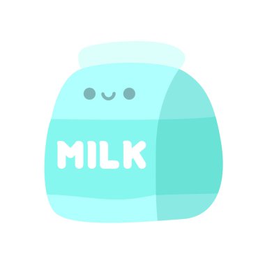 Şablon ve pastel renkli şirin yapış yapış planlayıcılar. Tatlı süt kutusu.