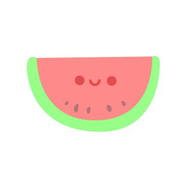 Şablon ve pastel renkli şirin yapış yapış planlayıcılar. Güzel bir karpuz dilimi