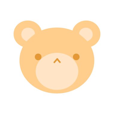 Şablon ve pastel renkli şirin yapış yapış planlayıcılar. Şirin kahverengi ayı simgesi