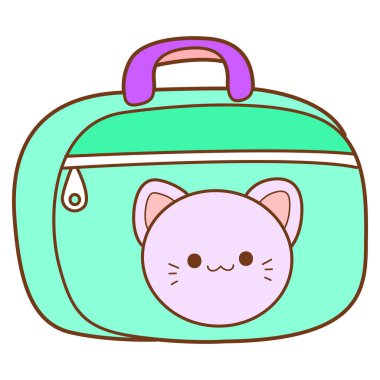 Okula dönmek için şirin kedi kırtasiyesi seti. Çalışmak için sevimli kedi yavrusu etiketleri..