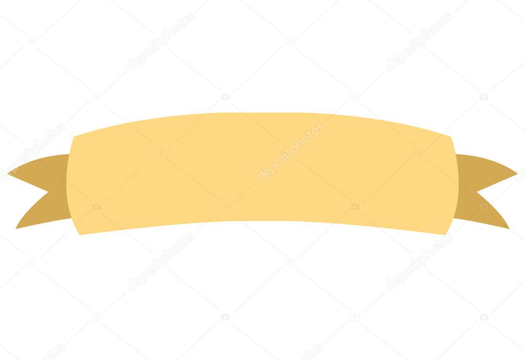 Simple yellow blank ribbon banner vector art. Set of vintage ribbon banner illustrations. Blank title ribbon vector art. Set hand drawn doodle blank title clip art. Simple title bow vector clip art.
