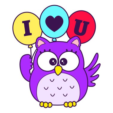 Menekşe baykuşunun günlük aktiviteleri. Günlük yaşamda sevimli baykuşun duygusallığı. Sevimli baykuşların boyama sayfaları. Baykuş 