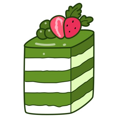 Tatlı bir tatlı ve restoran ve kafe için içecek..