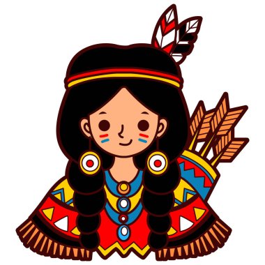 Hint mülkünün ve kostümünün renklendirme sayfaları.