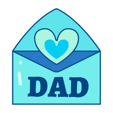 Tatil babayı onurlandırıyor. Babalar Günü kutlama ikonu. Renkli Babalar Günü elementleri. Babalar Günü kutlama ikonunun boyama sayfaları.