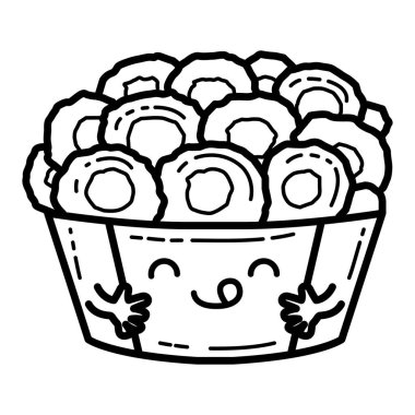 Çocuklar ve restoranlar için duygu yüklü fast food ya da abur cubur çeşitleri.