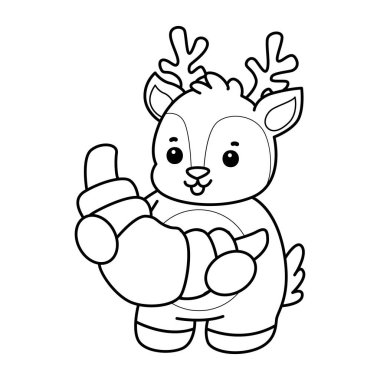 Sevimli keçi hayvan simgesi çıkartmalarının renkli sayfaları. Keçi çizgisi, ekmek getir.