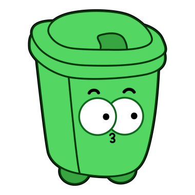 Ev temizleme sevimli karalama vektör resimleri göz ve ağız ile. Basit temizlik materyalleri elementi.