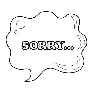 Balon içeriğinin taslağı. Kabarcık metin resimlerinin renklendirme sayfaları.