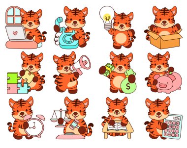 Çocuklar için kaplan karakteri klip sanatı resimleri. Para ve finans çeşitliliğinde kaplan