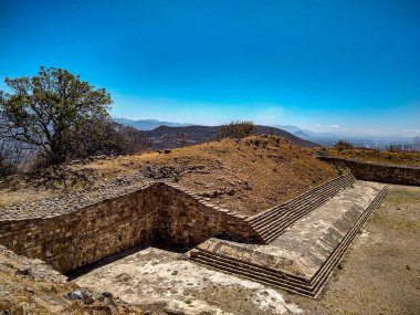 1 of 6 ball courts at the Archeological site of Atzompa, Oaxaca, Mexico. Atzompa is part of the Unesco Heritage Site of the greater Monte Alban Civilization. clipart