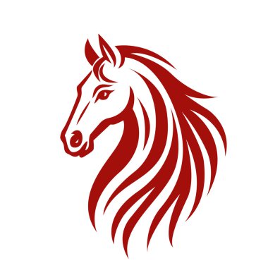 At kafası. Atın 2026 yıllık takvimi için siluet. vektör illüstrasyonu