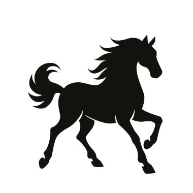 Asya Çin takvimine göre 2026 yılının koşu atı sembolü. tebrik kartı ya da pankart.