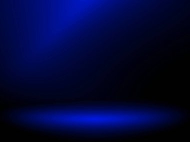 Siyah ve mavi arka plan. Web tasarım şablonları için soyut mavi arkaplan, noel, sevgililer günü, ürün stüdyosu odası ve düzgün gradyan renkte iş raporu. Ürün tasarımı tanıtımı için mavi eğimli oda veya Gradyan oda mavisi