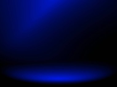 Siyah ve mavi arka plan. Web tasarım şablonları için soyut mavi arkaplan, noel, sevgililer günü, ürün stüdyosu odası ve düzgün gradyan renkte iş raporu. Ürün tasarımı tanıtımı için mavi eğimli oda veya Gradyan oda mavisi