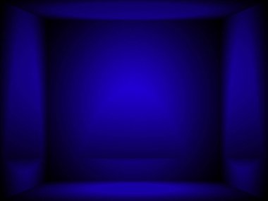 Siyah ve mavi arka plan. Web tasarım şablonları için soyut mavi arkaplan, noel, sevgililer günü, ürün stüdyosu odası ve düzgün gradyan renkte iş raporu. Ürün tasarımı tanıtımı için mavi eğimli oda veya Gradyan oda mavisi