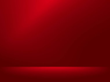 Soyut kırmızı arkaplan, sevgililer günü veya Noel tasarımı düzeni, stüdyo, web şablonu, oda ve pürüzsüz bir gradyan renk ile rapor etmek için kullanılabilir. Siyah ve kırmızı arka plan. Ürün tasarımı promosyonu için kırmızı oda