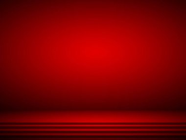 Soyut kırmızı arkaplan, sevgililer günü veya Noel tasarımı düzeni, stüdyo, web şablonu, oda ve pürüzsüz bir gradyan renk ile rapor etmek için kullanılabilir. Siyah ve kırmızı arka plan. Ürün tasarımı promosyonu için kırmızı oda