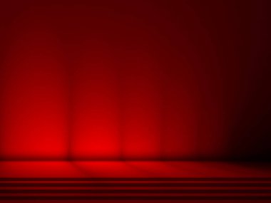 Soyut kırmızı arkaplan, sevgililer günü veya Noel tasarımı düzeni, stüdyo, web şablonu, oda ve pürüzsüz bir gradyan renk ile rapor etmek için kullanılabilir. Siyah ve kırmızı arka plan. Ürün tasarımı promosyonu için kırmızı oda