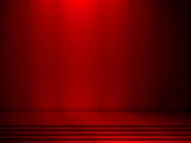 Soyut kırmızı arkaplan, sevgililer günü veya Noel tasarımı düzeni, stüdyo, web şablonu, oda ve pürüzsüz bir gradyan renk ile rapor etmek için kullanılabilir. Siyah ve kırmızı arka plan. Ürün tasarımı promosyonu için kırmızı oda
